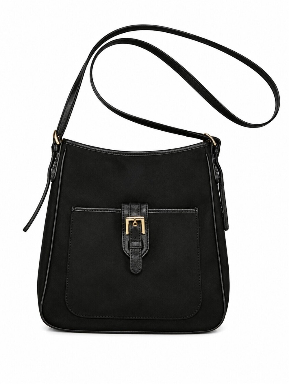 TALBOTS Black Adjustable Strap Cross Body Bag